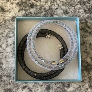 Black and White Posh Bracelets, Touchstone by Swarovski